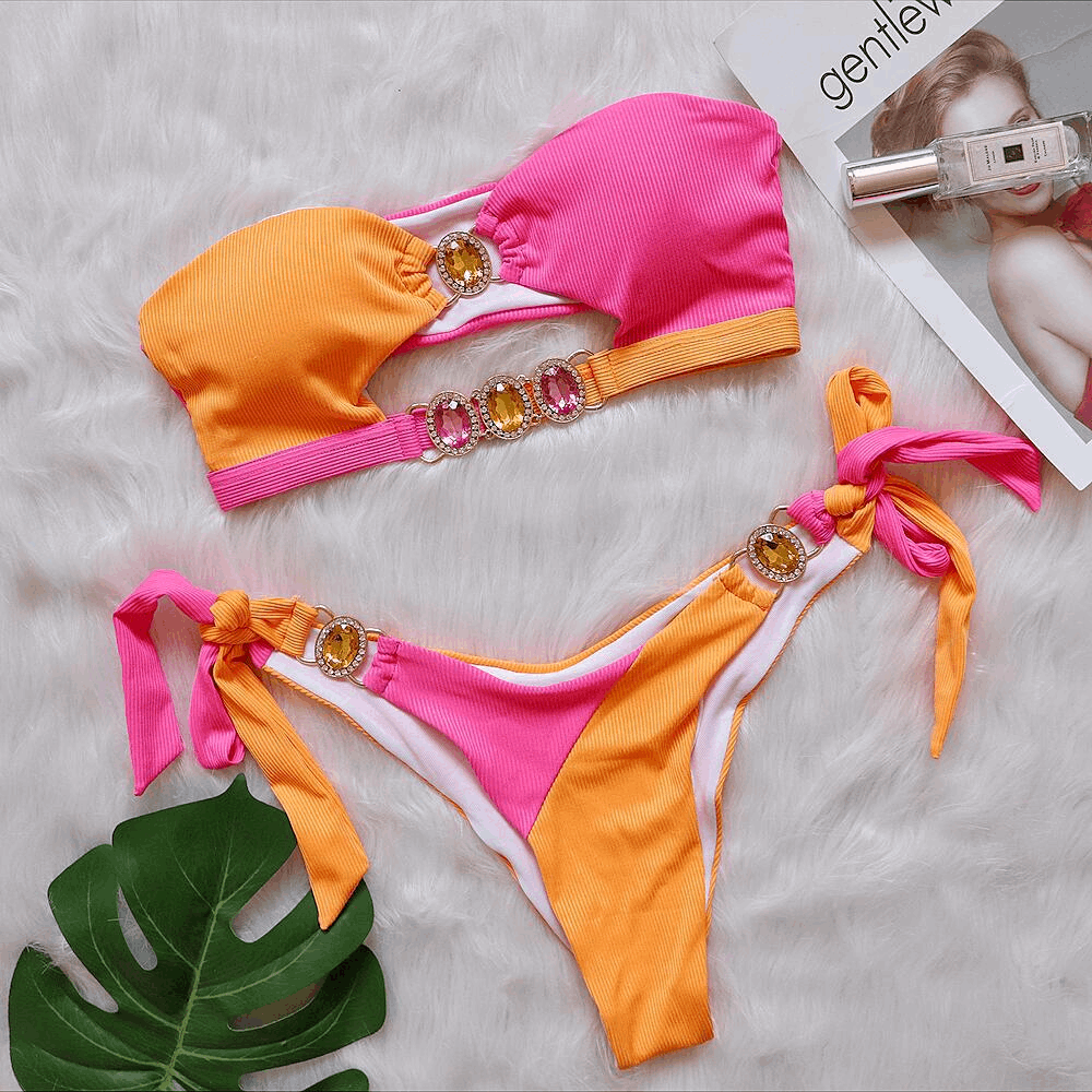 Bikini Fascia di Pietre Brillanti - AmorosaBoutique