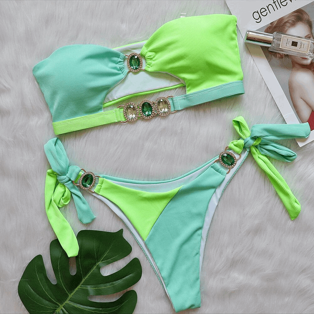 Bikini Fascia di Pietre Brillanti - AmorosaBoutique