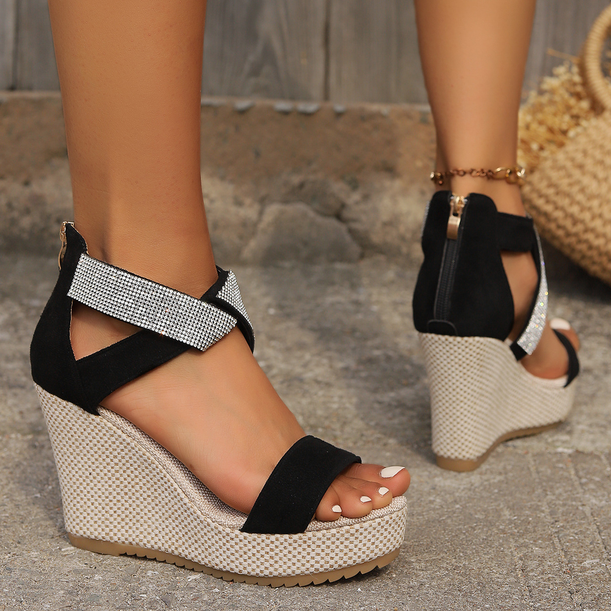Sandali con Zeppa Bagliore Lunare - AmorosaBoutique