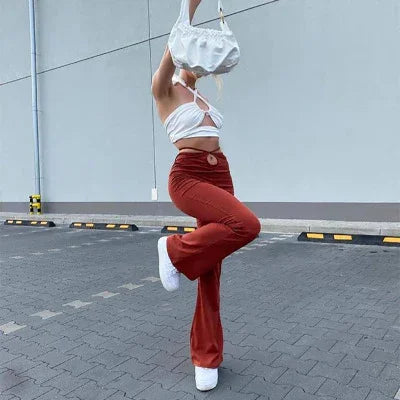 Vita Alta LaceLux Pantaloni - AmorosaBoutique