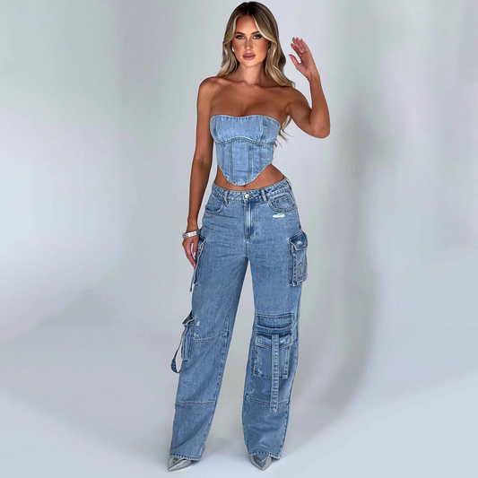 Top e Pantaloni Denim Revolution