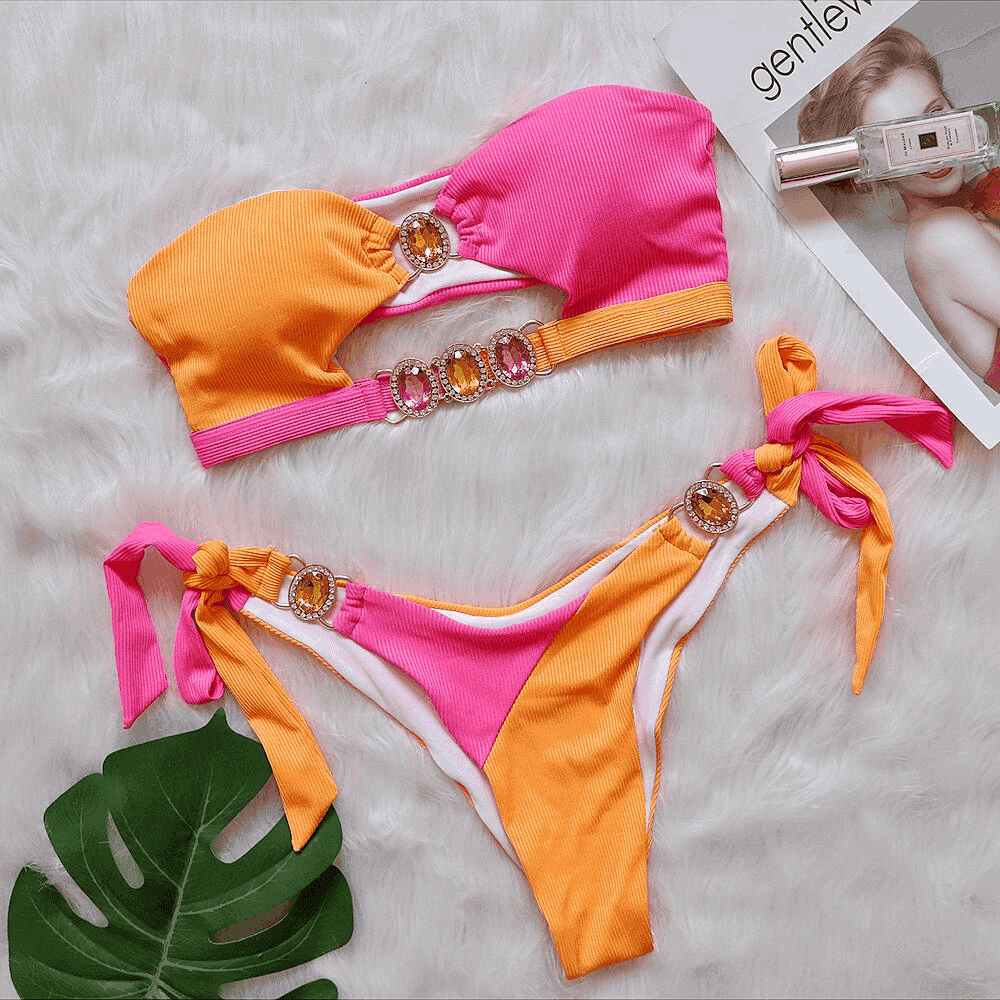 Bikini Fascia di Pietre Brillanti - AmorosaBoutique