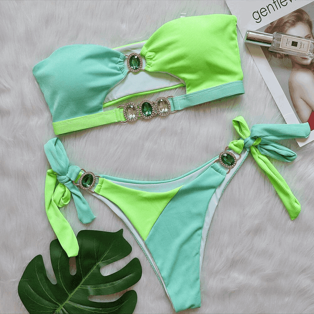 Bikini Fascia di Pietre Brillanti - AmorosaBoutique