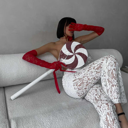 Pantaloni a gamba dritta Sogni di Voile - AmorosaBoutique