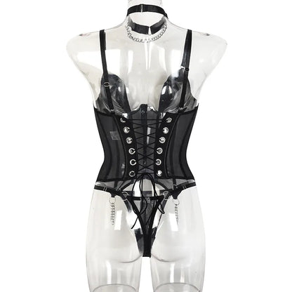 Corsetto Black Lace Fantasy - AmorosaBoutique