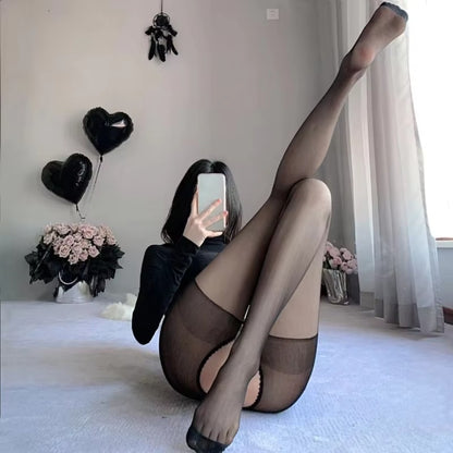 Collant di Seta con Apertura - AmorosaBoutique