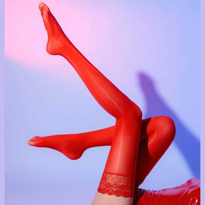 Calze in Merletto di Pizzo Lucido - AmorosaBoutique