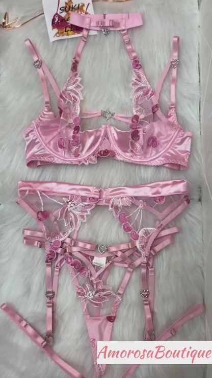 Lingerie Set Cuori di Diamanti